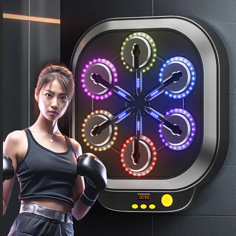 Popular Smart Bluetooth Music Boxing Machine Kid Punching Boxing Target Fitness Set with Music and Light