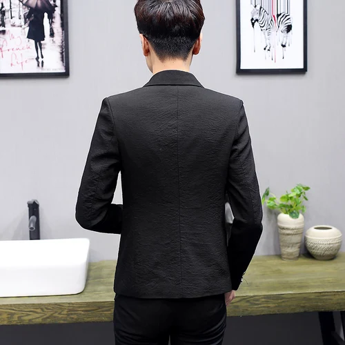 남성용 영국 스타일 블레이저, 우아하고 심플한 패션, 쇼핑 파티, 비즈니스 캐주얼 신사, 슬림핏 재킷, 고품질 2