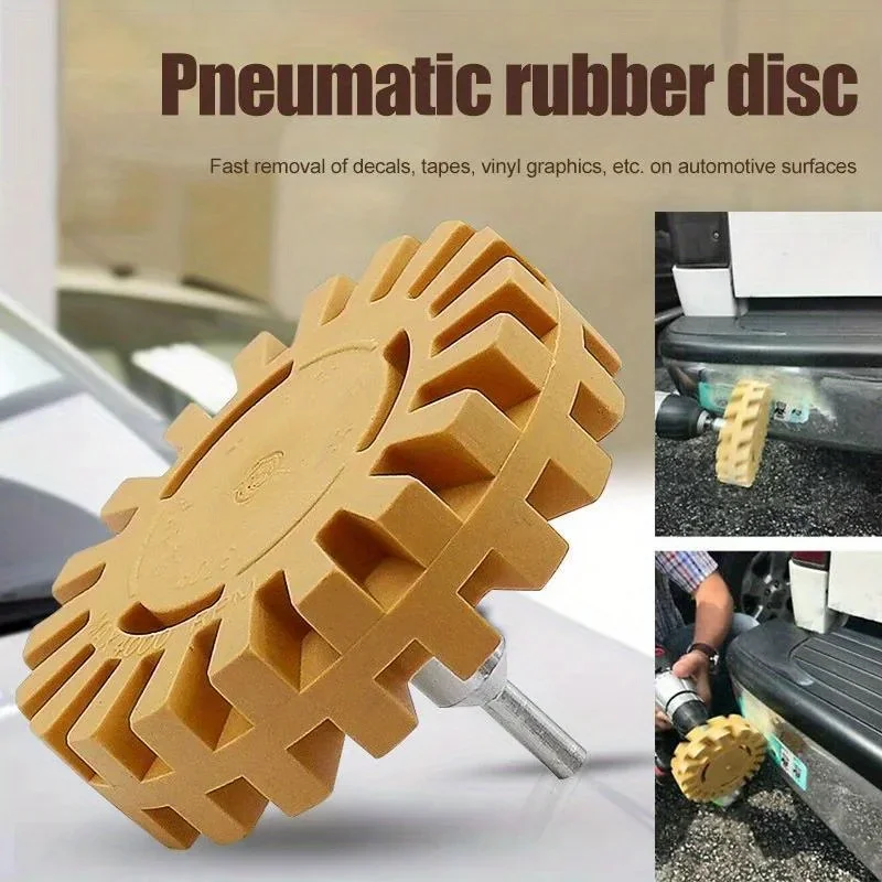 Car Polishing Pad Car Polish Pad Car Polishing Sponge Polishing Sponge Set Polishing Wheel Kit Car Pneumatic Rubber Eraser Wheel Pad Rubber Disk Decal Eraser Wheel Car Sticker Remover Paint Polish Auxiliary Tool