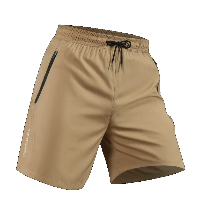 Zipper Pocket Shorts Men Gym Sport Running Squat Fitness Workout Man Short Pants Breathable Quick Dry Drawstring Men's Shorts 3