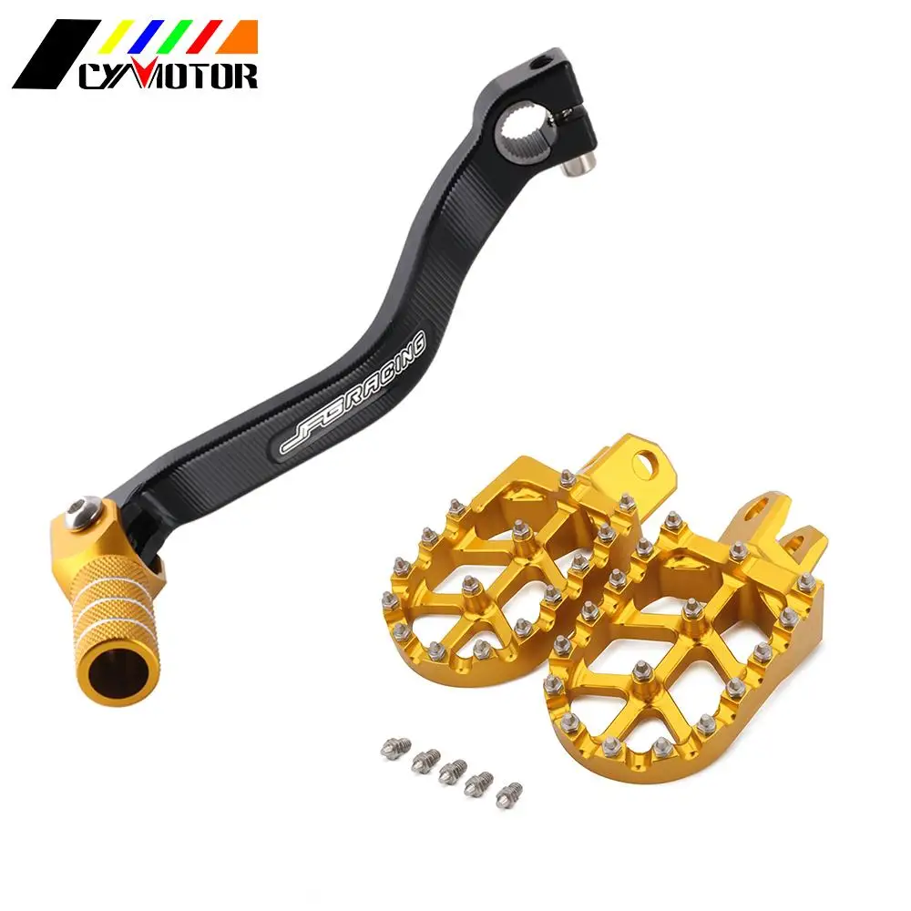 For SUZUKI RM125 RM250 RM250Z RMX250 DRZ 400 400E 400S 400SM Motorcycle CNC Footrest Footpeg Foot Pegs and Gear Shift Lever motorcycle accessories motorcycle footrests motorcycle foot pedals
