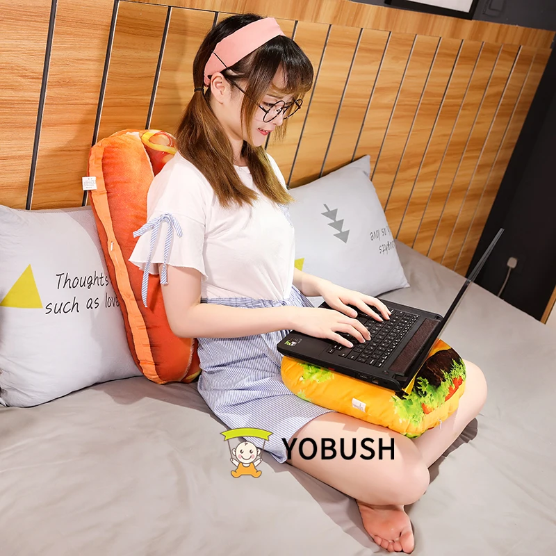 Food Plush Lifelike Snack Pillows 3D Printing Sushi Glass Beer Hot Dog Hamburger Pizza Pillows Cushion Props Grown-up Gift 5