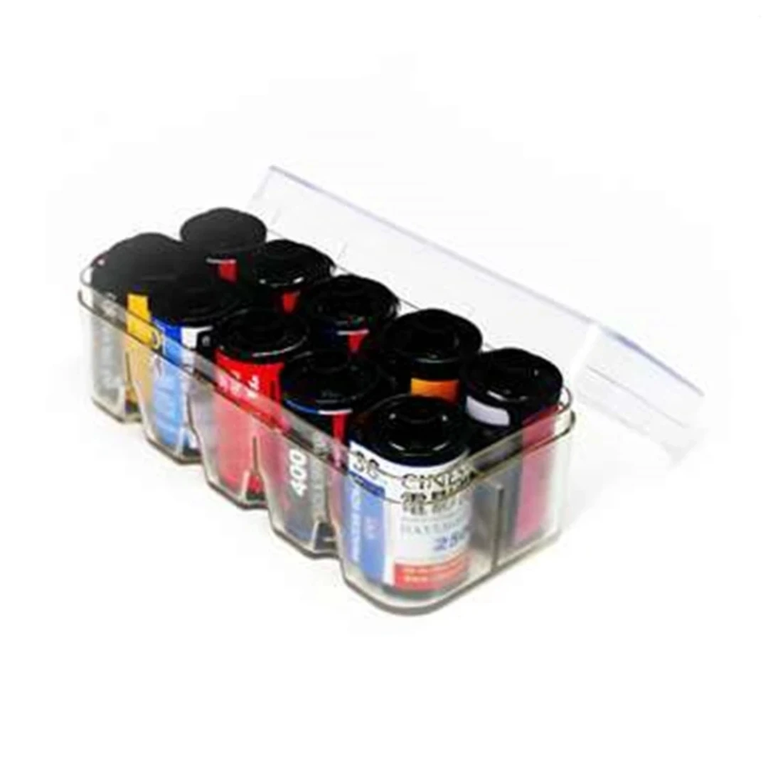 6 Color Multi Format Rigid Plastic Film Storage Box Box Container for 135 35mm Black & White 4x5 Film Cartridge