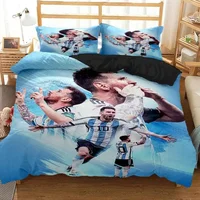 Messi Football Superstar ensemble de literie 3D imprimé fc barcelone housse de couette ensemble de literie doux King pleine taille ensemble de literie pour garçon 6