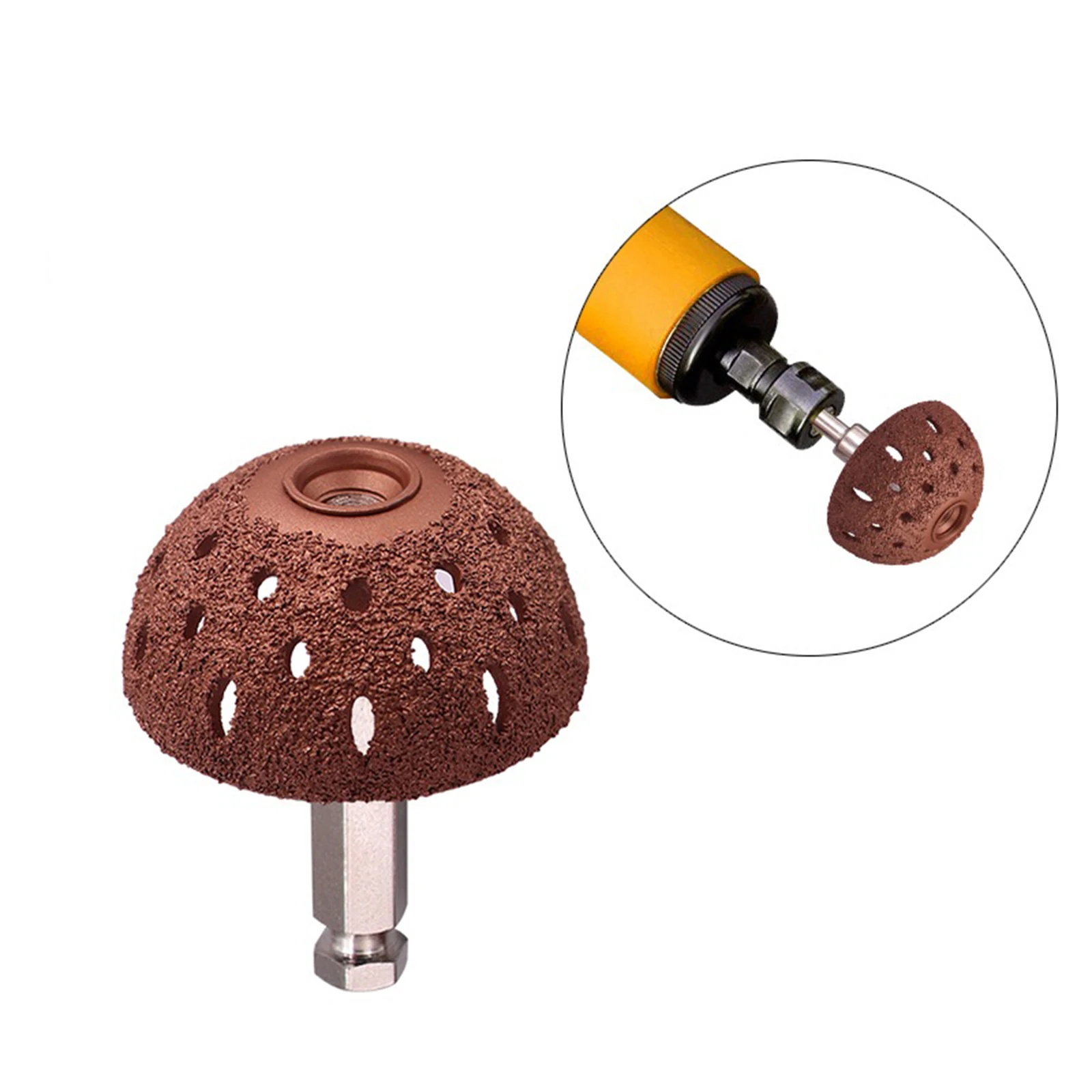 Tungsten Steel Material Hemispherical Pneumatic Grinding Head Grinding Wound / Tire Tire Repair Tools For Sanding Machines
