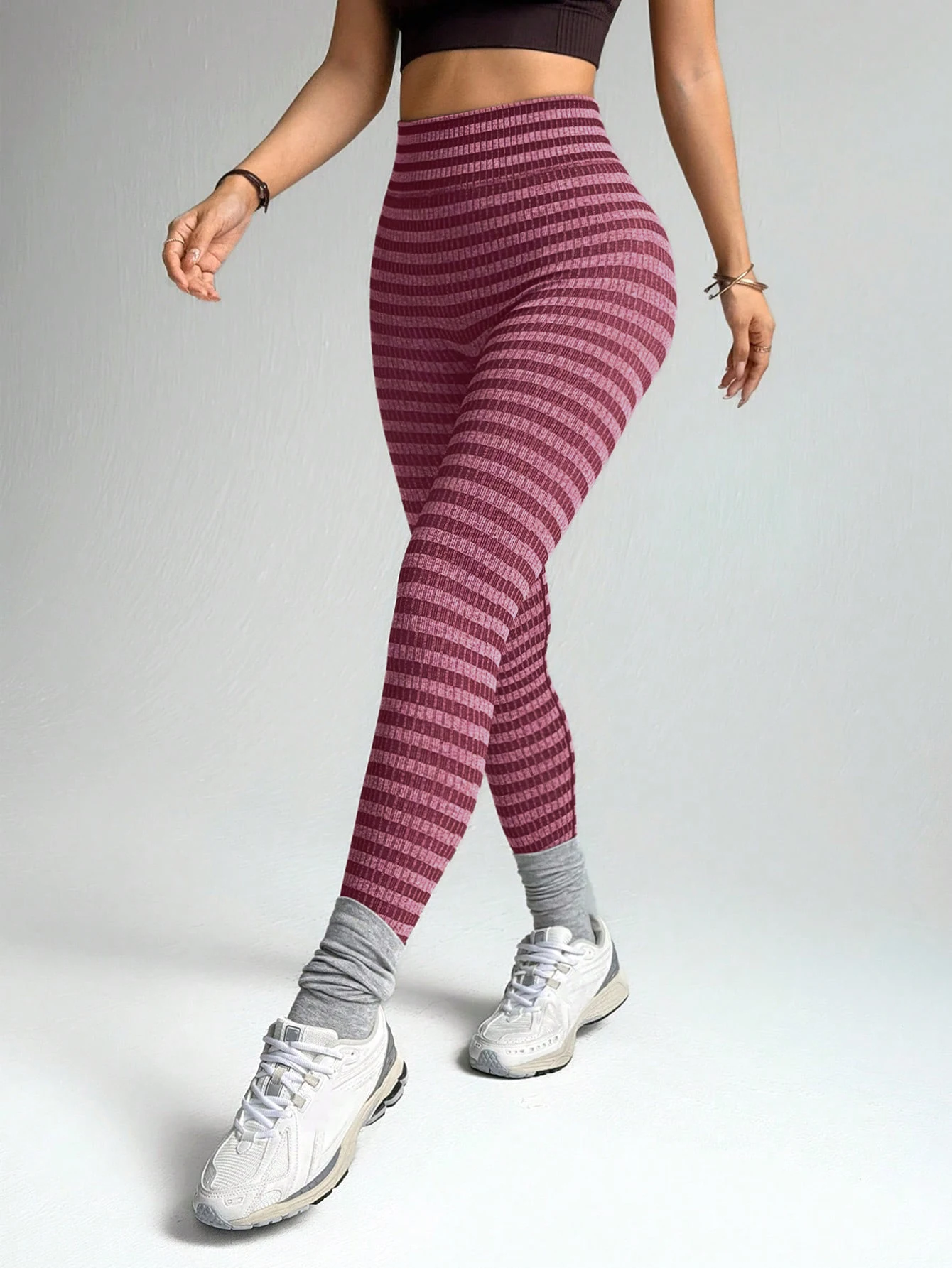 Damen-Sport-Leggings, nahtlose Yoga-Hose mit Bauchkontrolle, Sportbekleidung, Damen-Gym-Leggings, Damenhose, Fitness, Damenbekleidung – Detail 7