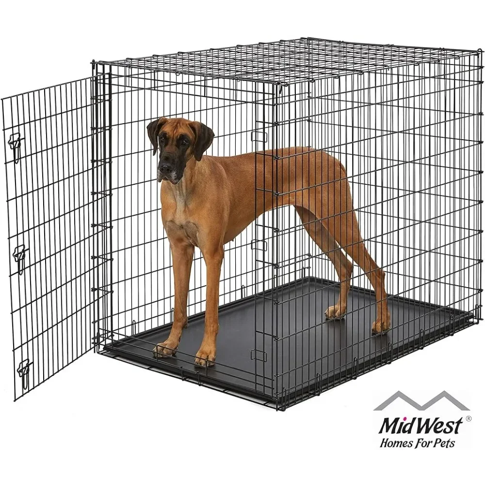

Собачья будка для домашних собак SL54DD 'Ginormus' однодверный ящик для собак XXL для крупнейших пород собак ящики-f-домики и ручки