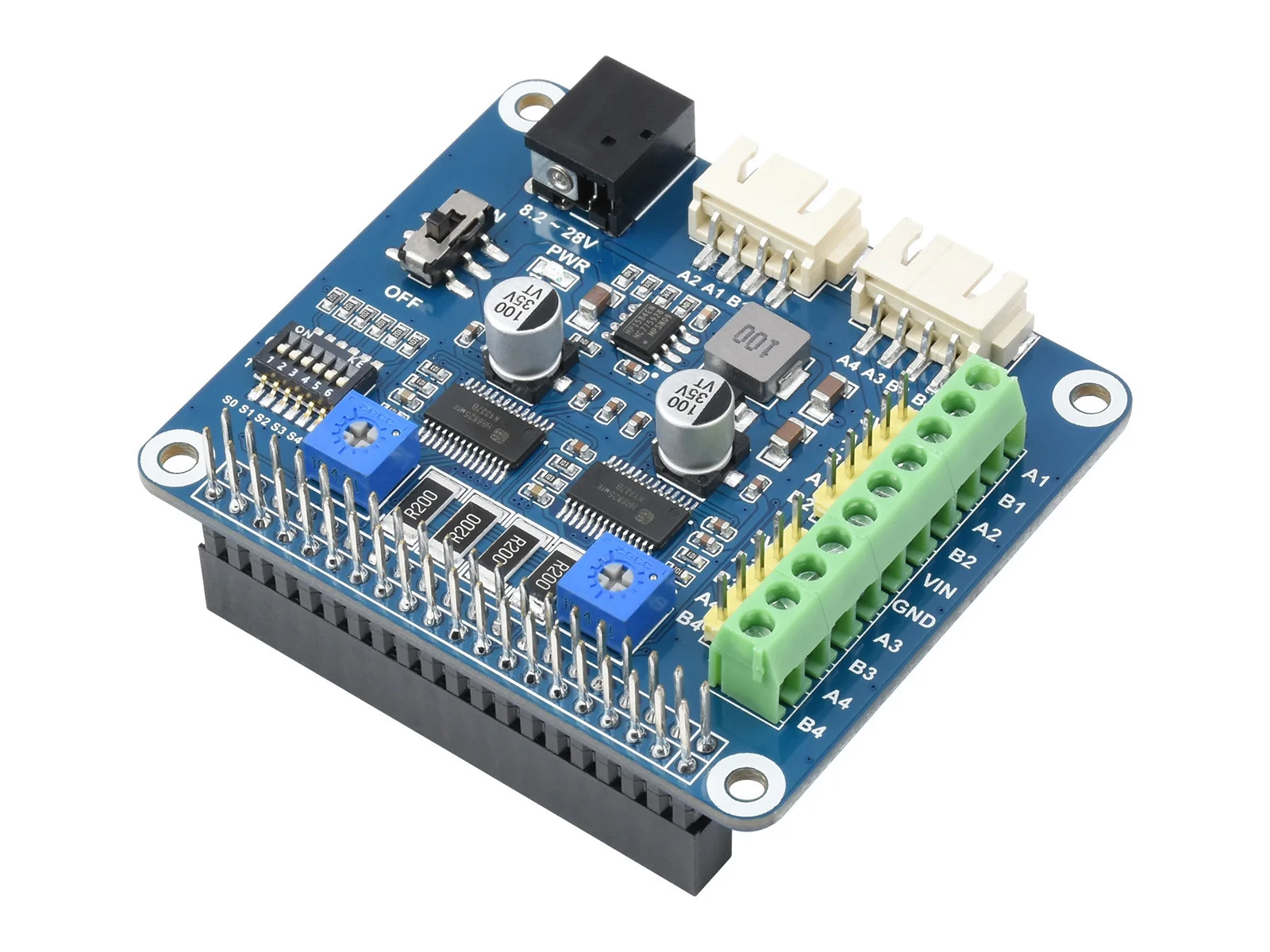 

Stepper Motor HAT (B),HRB8825 Stepper Motor HAT For Raspberry Pi, Drives Two Stepper Motors, Up To 1/32 Microstepping