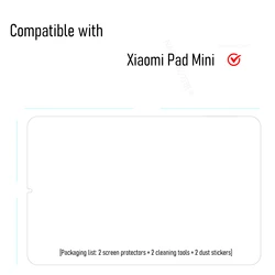 Premium HD Tempered Glass Screen Protector, 8.8 - inch, Scratch - Proof & Oil - Coated, Bubble - Free (2 - Pack) (2P - Xiaomi Pad Mini)