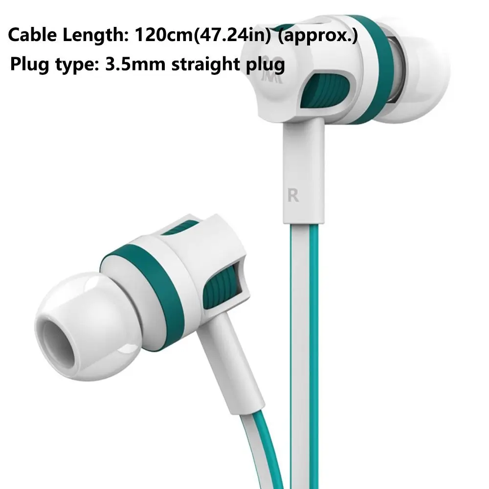 Portable In-Ear Headphones with Microphone and Noise-Canceling Deep Bass