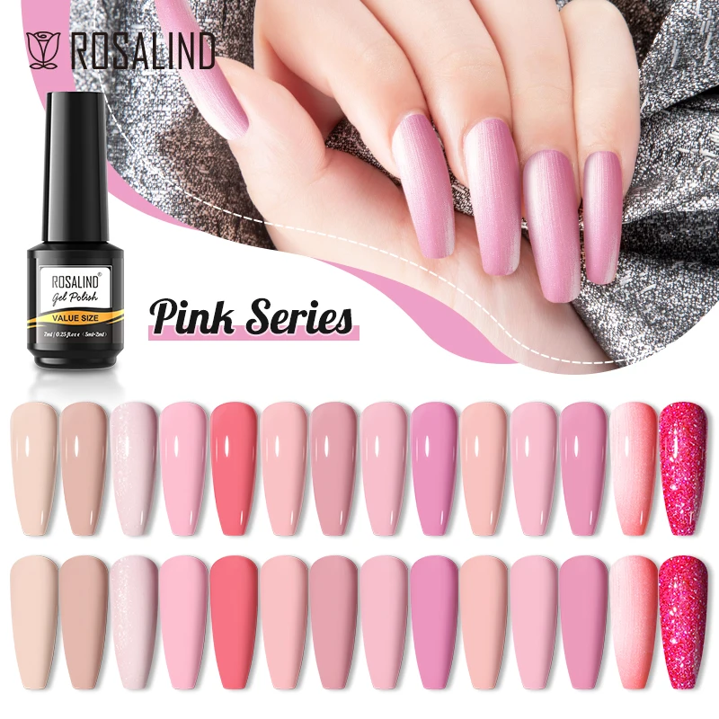 

ROSALIND Semi-Permanent Varnish Summer Gel Nail Polish Gel Base Top Coat Primer UV Led Esmalte Nail Glue Nail Art Decoration