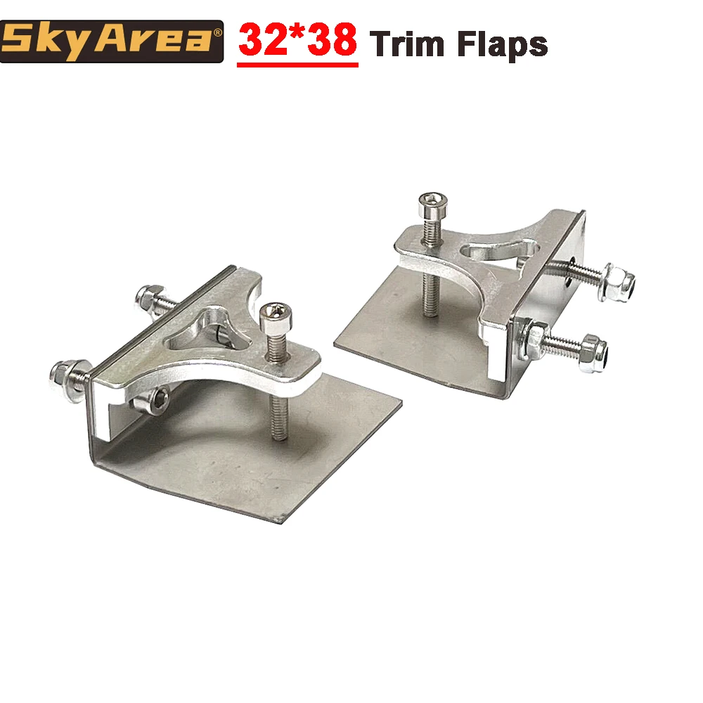 1 Paio 32*38*12Mm Trim Flaps Trim Tabs Balance Tabs Per 50-75Cm Electric Rc Model Boat Racing Boat Motoscafo O/V Yacht Mono