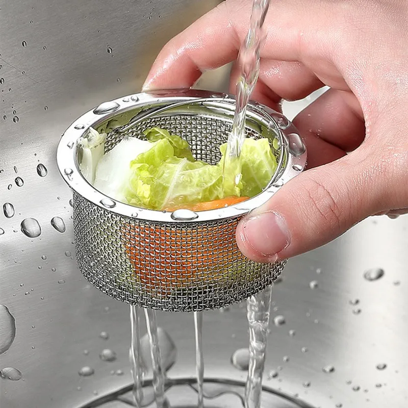1/2PCS Stainless Steel Bathtub Hair Catcher Stopper Shower Drain Filter Trap Sink Strainer Basin Plug Kitchen Accessories