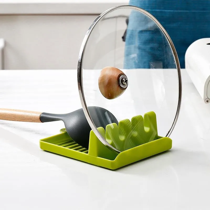 Kitchen Spoon Fork Spatula Holder Rack - Non-Slip Plastic Chopsticks Organizer Shelf Pad for Utensils Storage