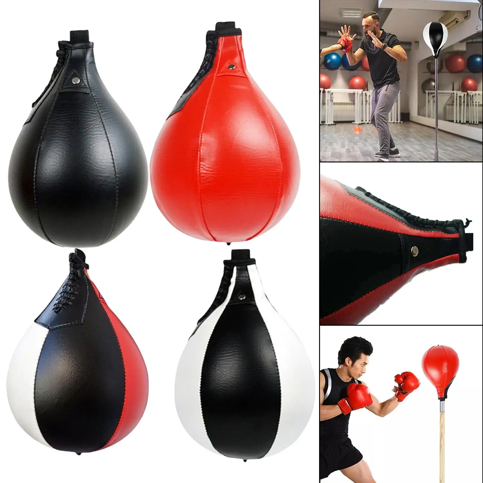 PU Leather Boxing Ball Punch Bag Hanging Mma Training Fitness Pear Shape PU Leather Boxing Ball Punch Bag Hanging Mma Training Fitness Pear Shape