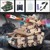 Rc Tank Smoking Shoot Bullet Electronic Remote Control Car Move By Apron Wheel Rocket Sled Toy With LED Flame Sound Kids Gift 3