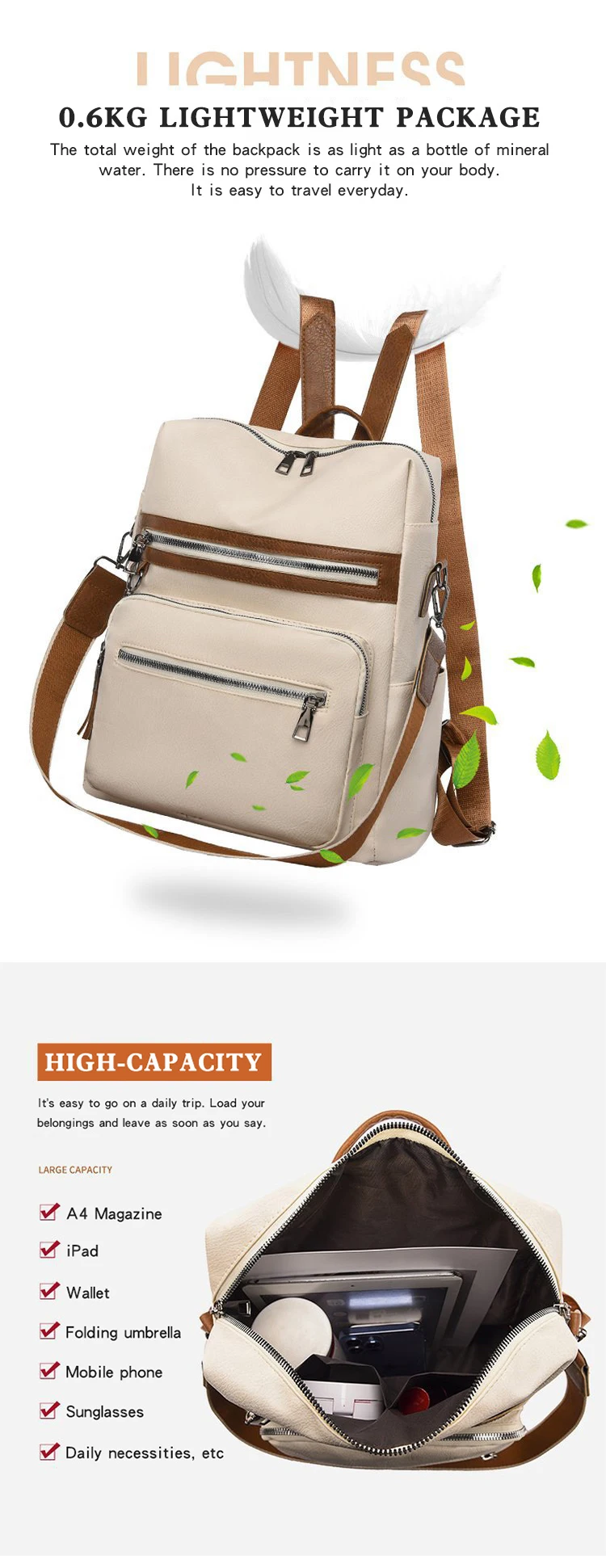 Hohe Qualität Frauen Mann Rucksack Weiche Leder männer Rucksäcke Mädchen Luxus Designer Rucksack Laptop Tasche Große Kapazität Reisetasche – Detail 5