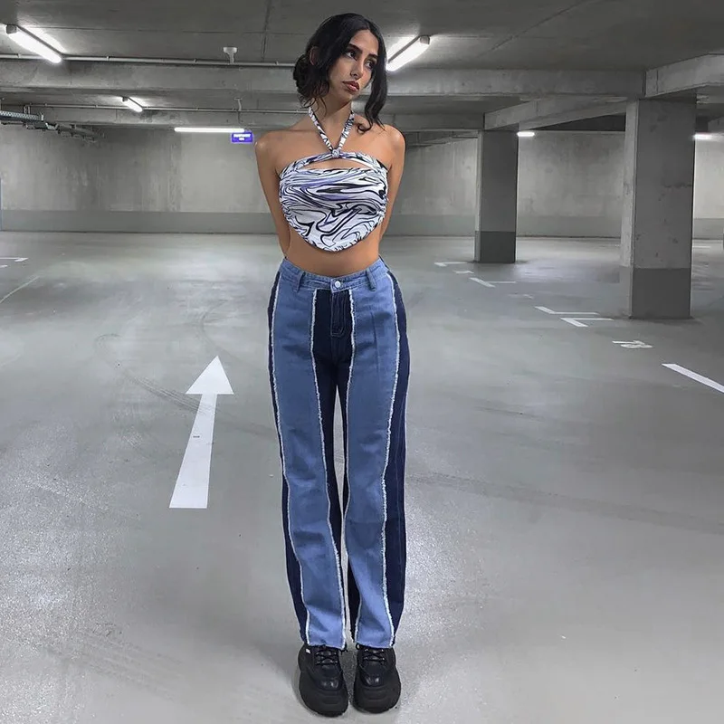 

Colored Spring Summer Spicy Girl High Waist Jeans