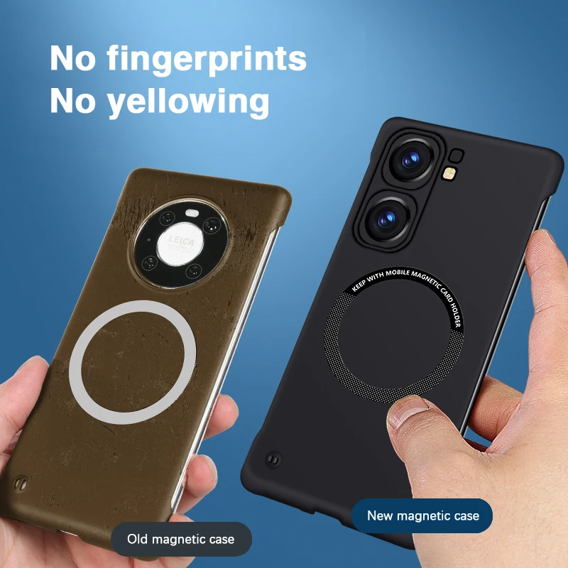 Deluxe Magnetic Frameless Phone Case - Slim, Durable, and Elegant Back Cover