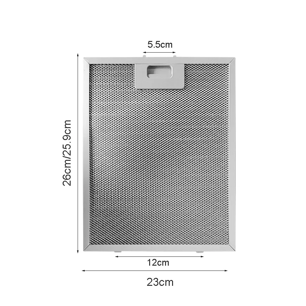 23x26cm Range Hood Filter 5 Layers Cooker Hood Grease Filter Kitchen Extractor Ventilation Aluminium Aspirator Filter Mesh