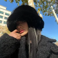 17787-f884e6.jpg Plush Rabbit Fur Warm Hat for Women
