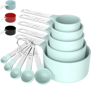 8-Piece Measuring Cups & Spoons Set with Stainless Steel Handles 1