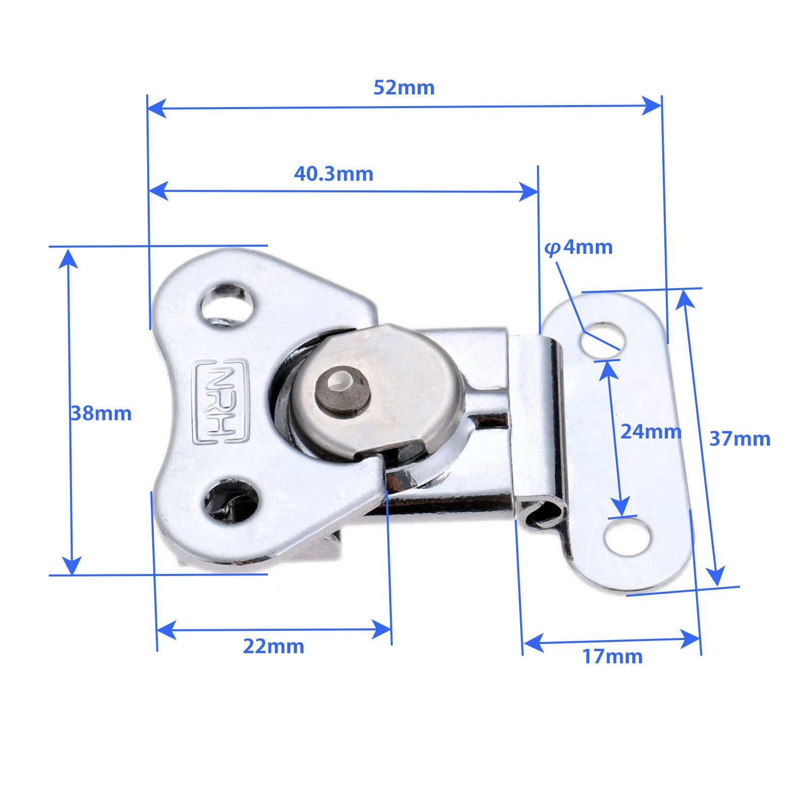 Furniture Fittings Stainless Steel Butterfly Toggle Drawer Latch Catch Clamp Wooden Box Buckle Rotary Lock 1Pc for Jewelry Boxes