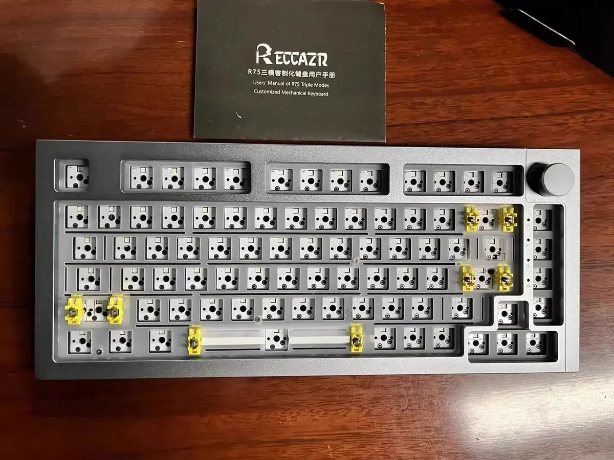 3つの照明モードCNCアルミニウムケースシール75% キーボード