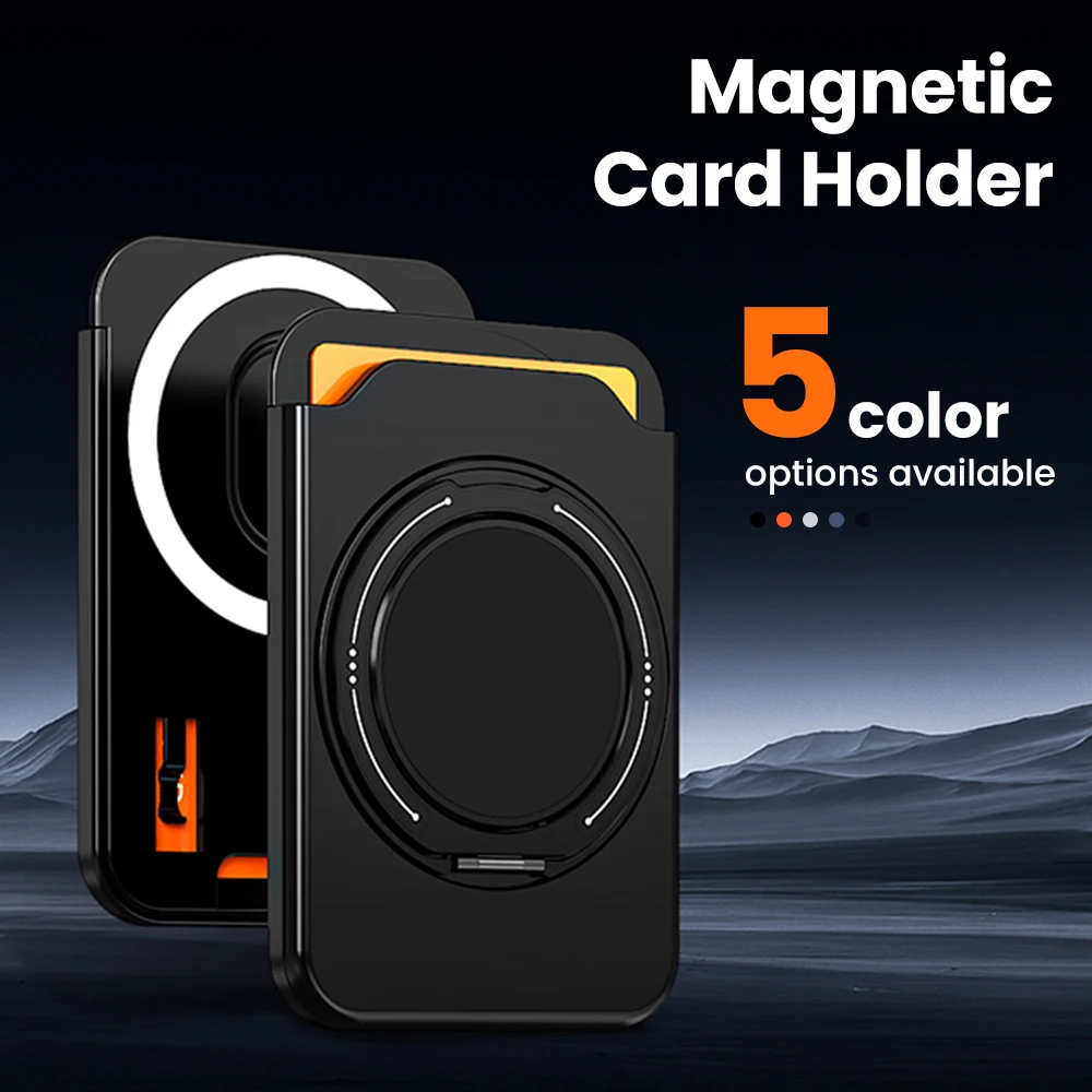 Magnetic Colorful 360° Adjustable Foldable Phone Stand & Card Holder