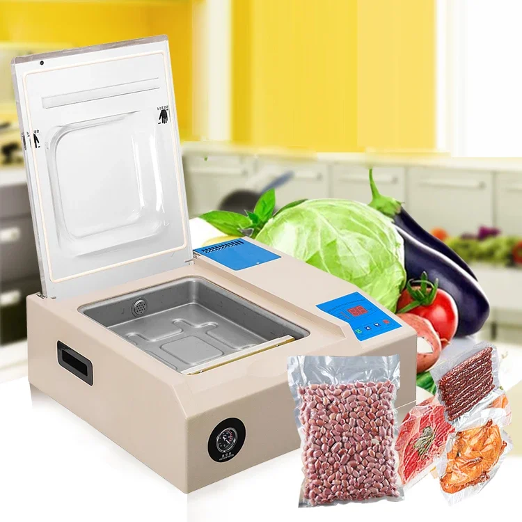 

Bespacker DZ-240B Peanut Beef Meat Fish Seeds Tabletop Double Industrial Chamber Food Vacuum Sealing Sealer Packing Machine