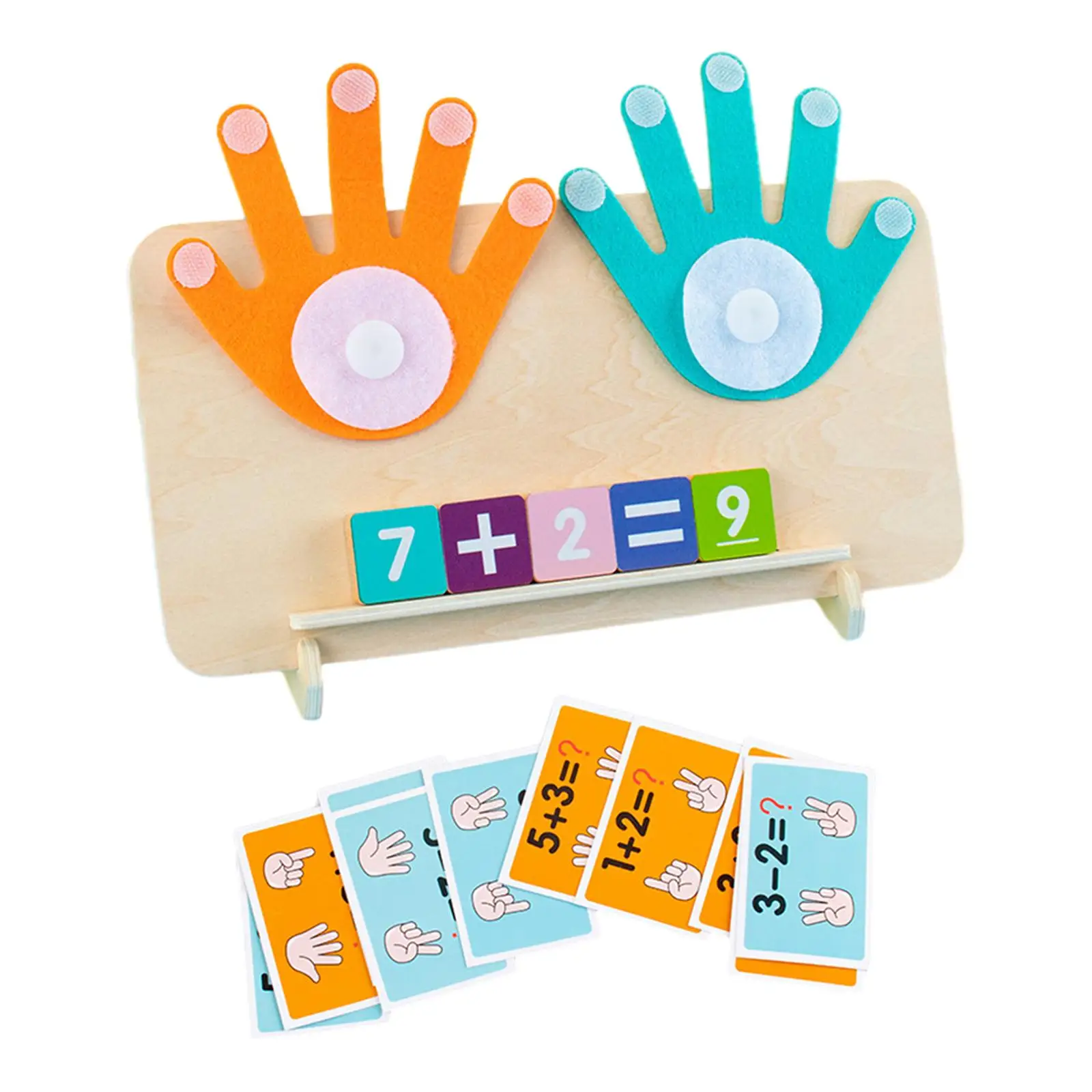 Montessori Toy Homeschool Supplies Children Finger Counting Toy for Travel Game 3 4 5 Year Old Boys Girls Preschool Kindergarten