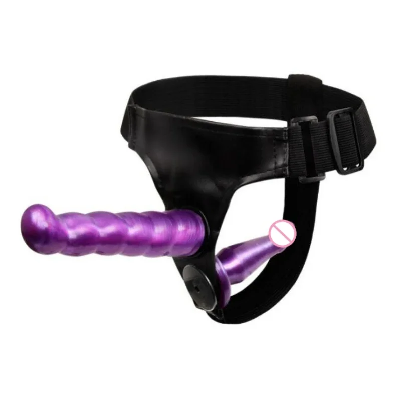Double Penis Dual Ended Strapon Ultra Elastic Harness Belt Strap On Dildo Adult Sex Toys for Woman Couple Anal Soft Dildo sex toys