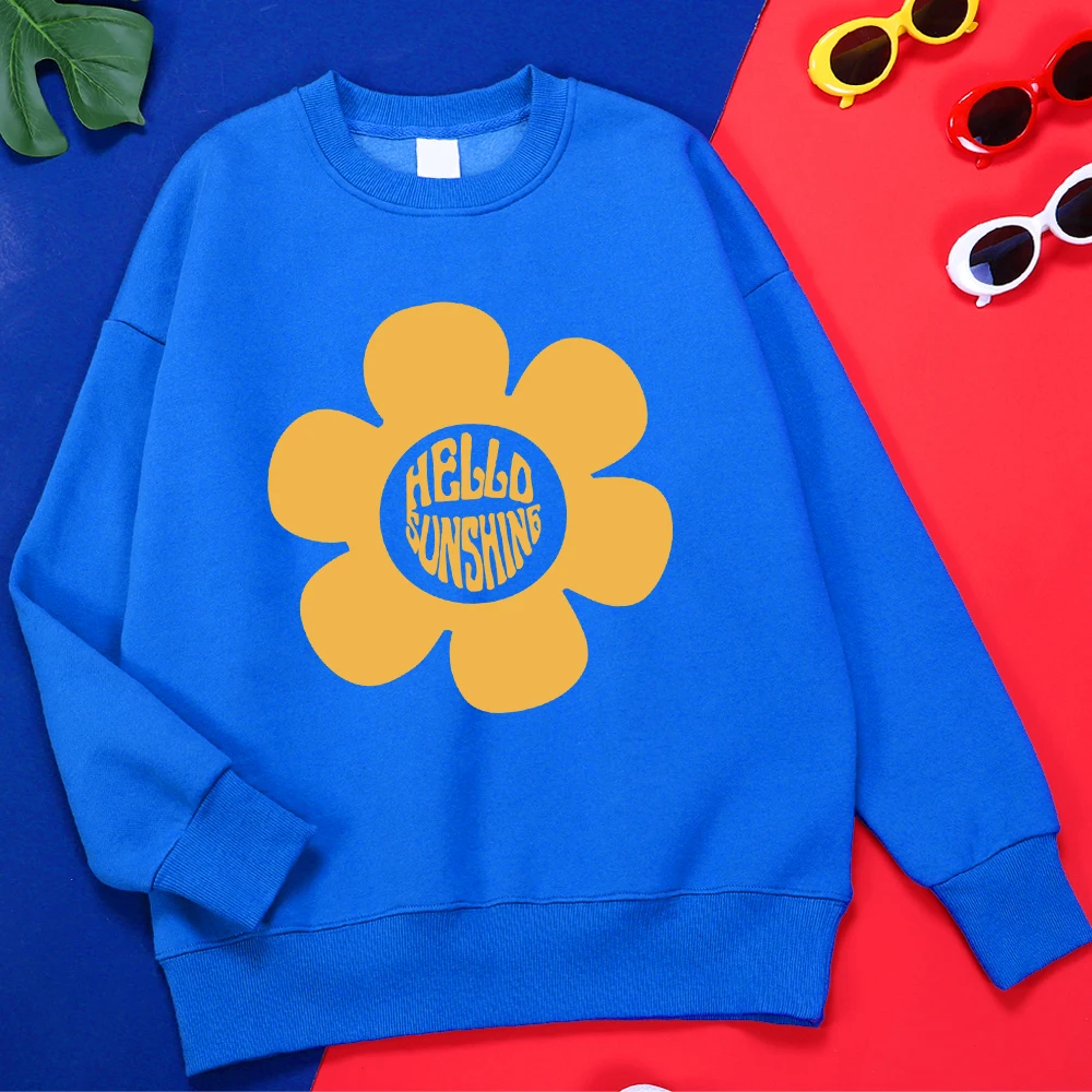 

Hello Sunshine Big Yellow Flower Print Men'S Hoodies Fashion Casual Hoodie Harajuku Vintage Clothing Quality Fashion Tracksuit