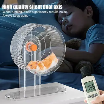 Quiet Hamster Wheel Silent Hamster Spinner Chinchilla Wheel Height Adjustable Small Animals Running Wheels Cage Accessories For 2