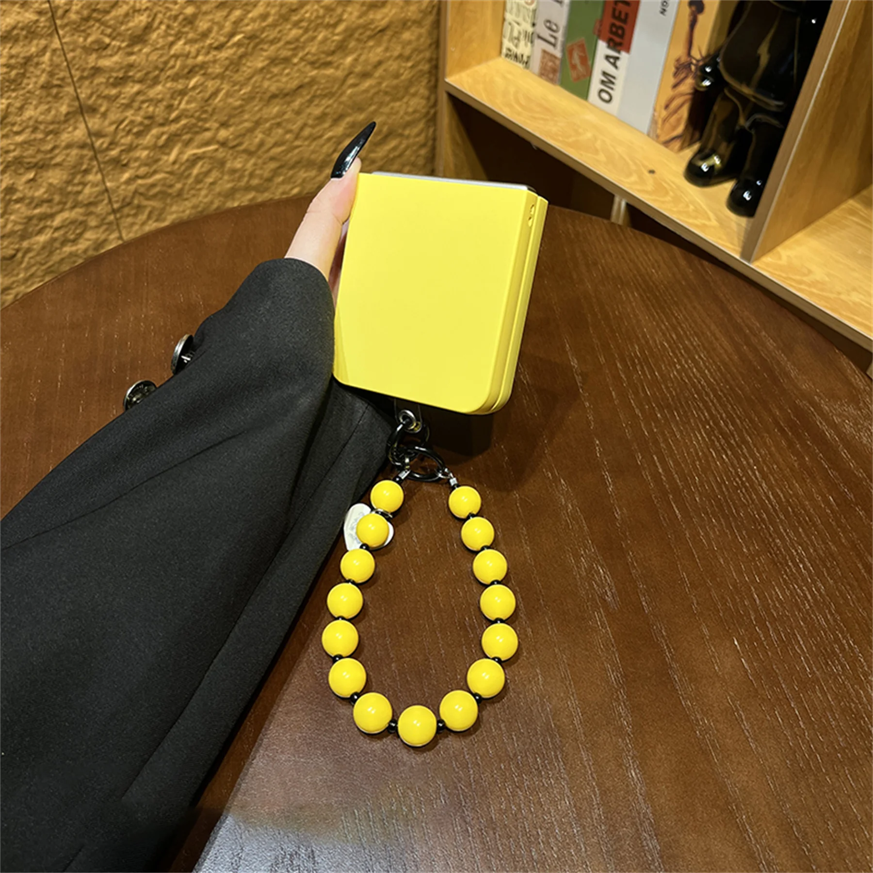 Candy Color Phone Case with Heart Bead Bracelet