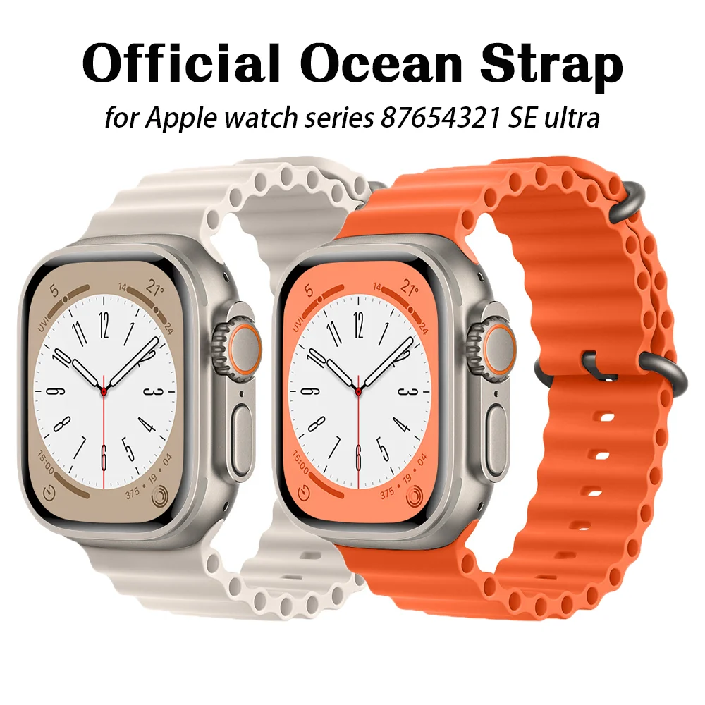 Ocean Loop Band For Apple Watch Ultra And Series 7, 8, 4, 5, 6, 3, SE