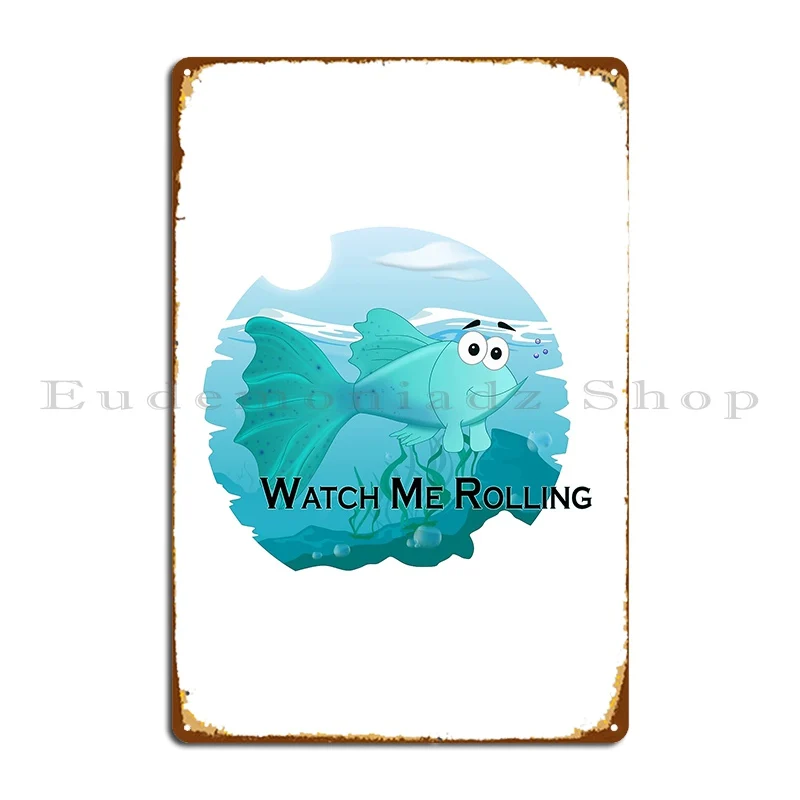 Guppy Fish Illustration Metal Signs Wall Crea Personalizza Print Pub Plates Tin Sign Poster