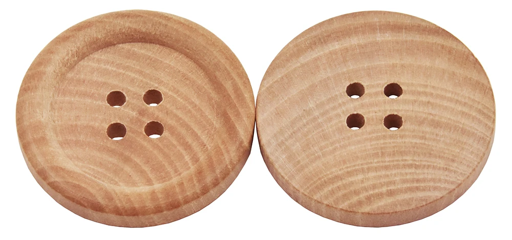 10 Stück und 30 Stück natürliche Farbe, runde Rohrleitungen, Kamelie, Holzmaserung, Holzknöpfe, 10–30 mm, Nähzubehör, Kleidung, 4 Löcher – Detail 2