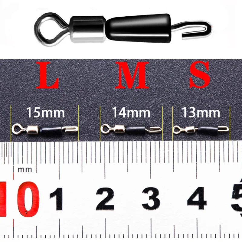 20PCS/Lot Ball Bearing Swivel Solid Rings Fishing Connector Ocean Boat Fishing Hooks Quick Fast Link Connector Accessories fishing accessories