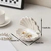 Creative Mini Ceramic Shell Jewelry Storage Tray Jewelry Necklace Display Desktop Jewelry Birthday Gift for Friends 5