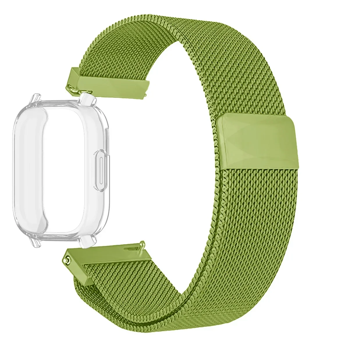 Milanese Mesh Strap with Case and Screen Protector - Premium Watchband Bracelet Accessories