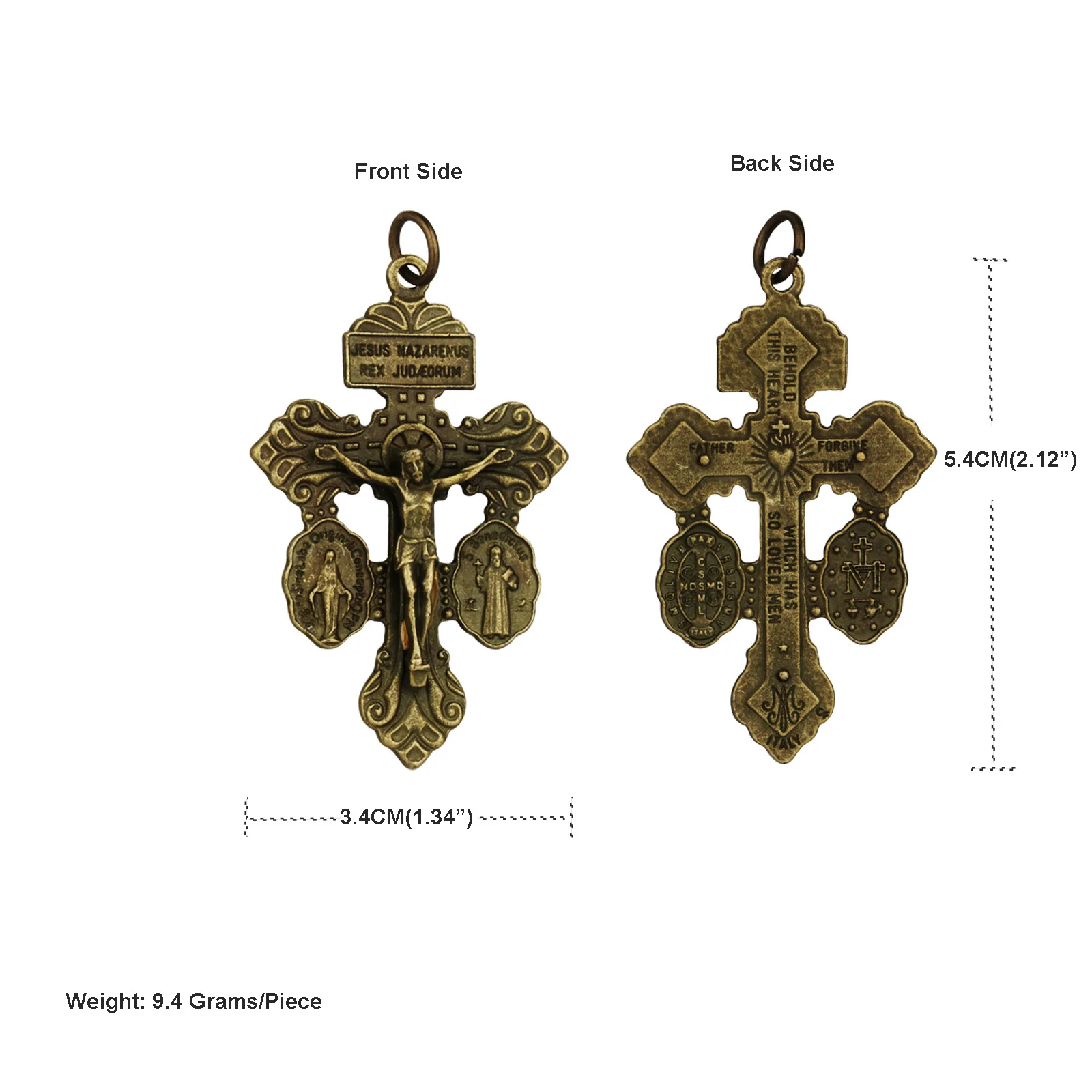 Diyalo Medalla Milagrosa/St. Benedikt/Crucifix Kreuz Charms Anhänger für DIY Rosenkranz Halskette Schmuckherstellung Gebetskranz Teile – Detail 10
