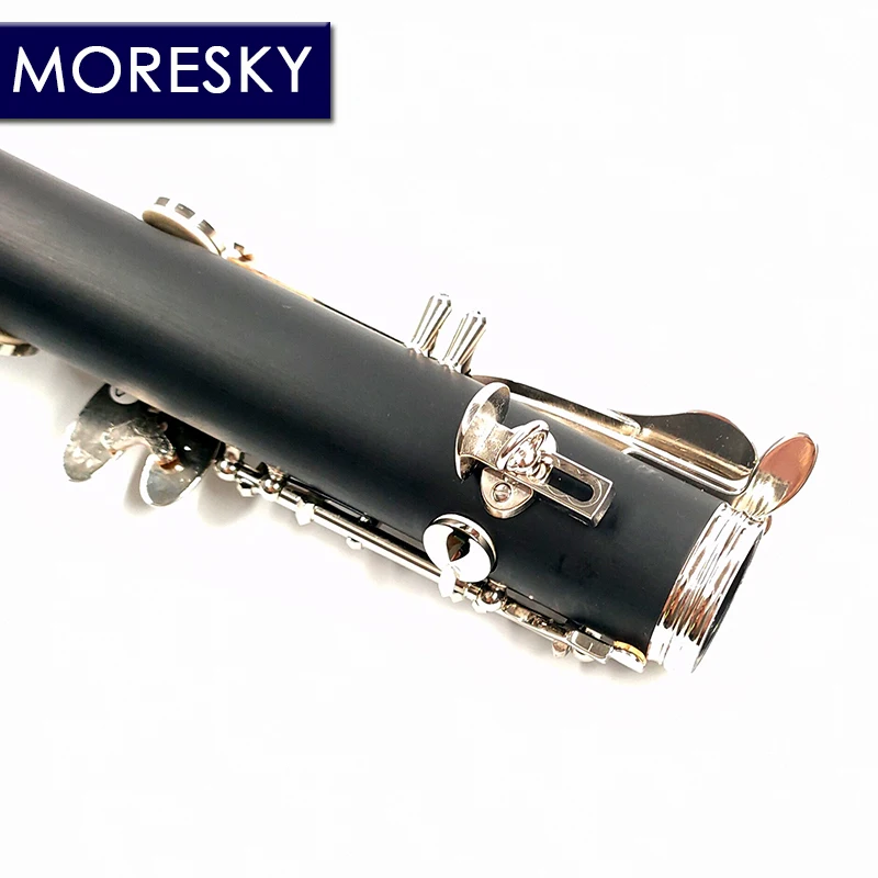 MORESKY Clarinet 17/18 Keys Bb Natural Hard Rubber/Bakelite ABS Pipe Body MCL-186