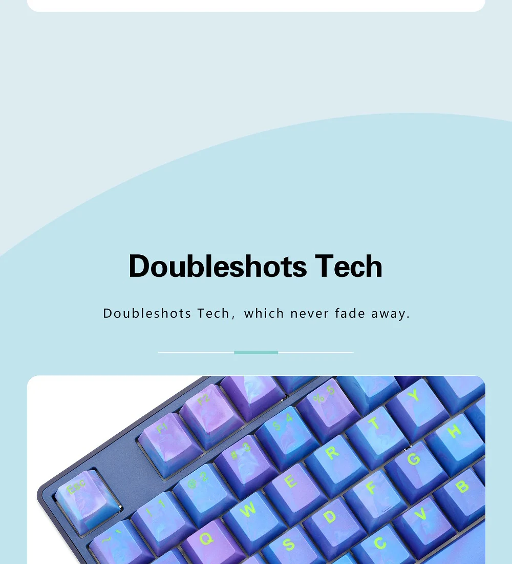 perfil cúbico do oem para roxo azul taihao avatar keycaps doubleshot para teclado mecânico do jogo de diy