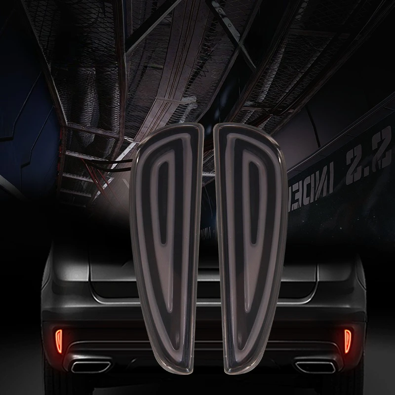 for Geely PROTON X50 Atlas 2018 2Pc Car Rear Bumper Light Reflector DRL Dynamic Turn Signal Brake Light Rear Fog Lamp Daulight detail image 2