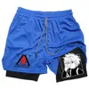 Anime Compression Shorts Breathable Running Sports Gym Workout Hunter X Hunter Performance Shorts with Pockets Summer Sportwaer 3