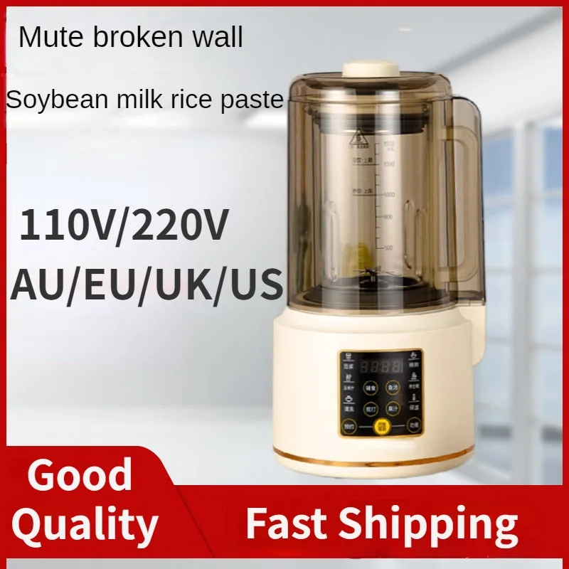 

110V 220V Heating Mute High Speed Blenders Automatic Soybean Milk Machine Fruit Juicer Milkshake Food Blender Cooking Machine