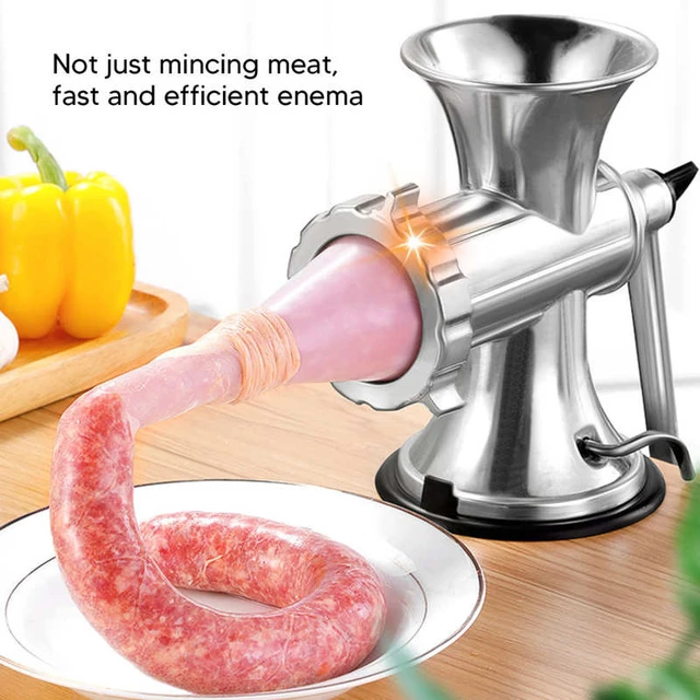 Meat Grinder Manual, Suction Cup Meat Grinder Sausage Stuffer Grinder  Handheld Making Gadgets Mincer Crank Grinding Machine, for Beef Chicken