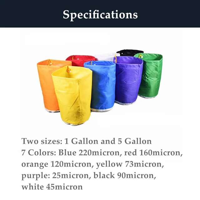 1/5 Gallon Szűrő Palackbuborék Táska Esszencia Extraháló Kerti Jég Hash Gyógynövény Táskák Nyomó Képernyővel És Tárolózsákkal - Image 2