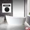 67" Acrylic Soaking Bathtub with Matte Black Drain Non-Slip Luxury Design Durable Reinforced Material Easy to Clean 66 Gallon 1